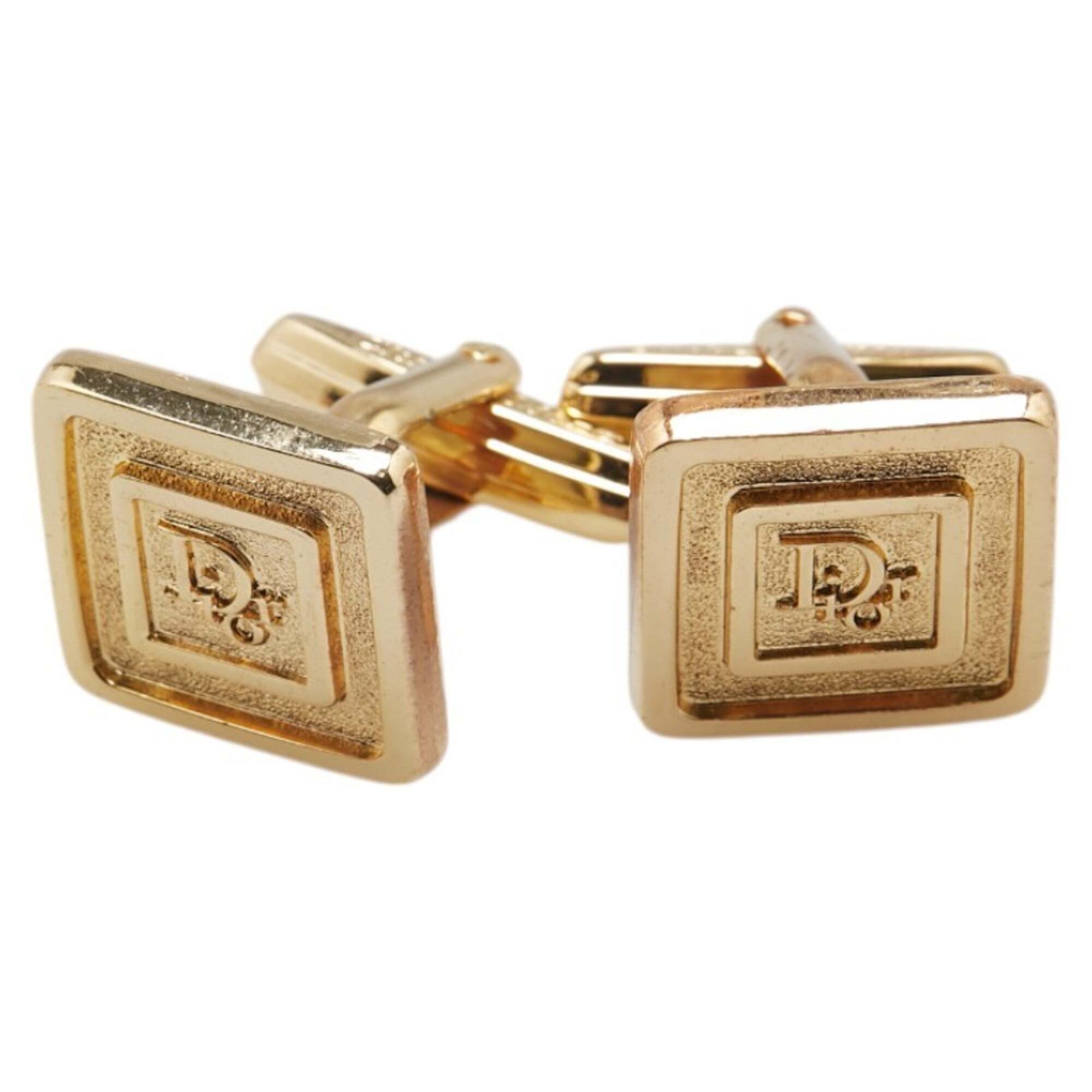 Christian Dior Dior Logo Cufflinks Gold Plated For Women 207$